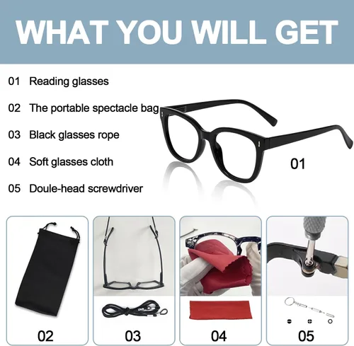 Vista 6 de OCCI CHIARI Gafas de lectura elegantes para mujeres con marco pequeño
