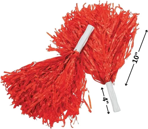 Vista 3 de Fun Express - Pompones rojos (12 piezas) - Juguetes - Juego activo - Pompones - 12 piezas