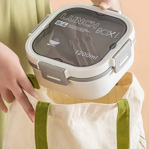 Vista 4 de Lonchera sellada para ensalada, contenedor de plástico para ensalada, para microondas, ensalada, lonchera, contenedor para aderezos de ensalada