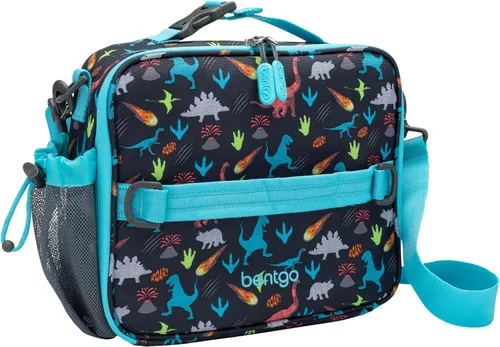 Vista 12 de Bentgo Bolsa de almuerzo con estampado para niños, doble aislamiento, reutilizable, para niños de más de 3 años, correa ajustable; sostiene