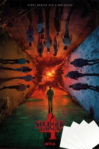 Vista 9 de Stranger Things 4 - Póster impreso para programa de televisión (estilo regular, temporada 4) (tamaño: 24 x 36 pulgadas) (póster laminado)