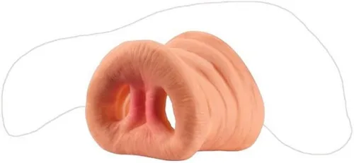 Vista 2 de Loftus máscara para disfraz con forma de hocico de cerdo con banda elástica, rosa, 2 pulgadas, talla única , Beige