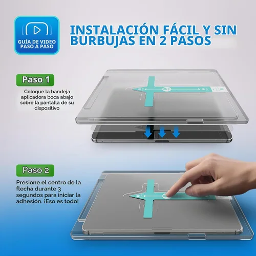 Vista 4 de Deppa Protector de pantalla para iPad Air de 11 pulgadas M4/M3/M2 (2026/2025/2024, 8ª/7ª/6ª generación) con kit de fácil instalación, compatible