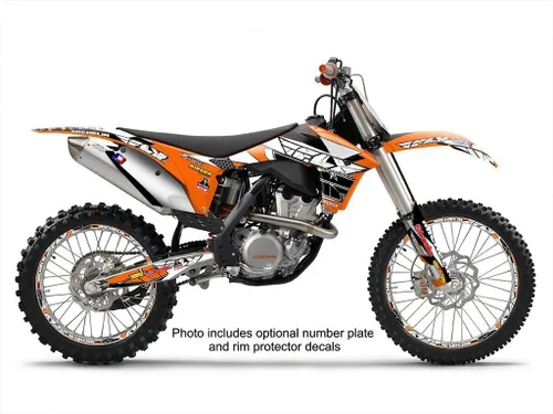 Vista 2 de Kit de base gráfica SX 65 13 Fly Orange Senge 2009-2015 compatible con KTM