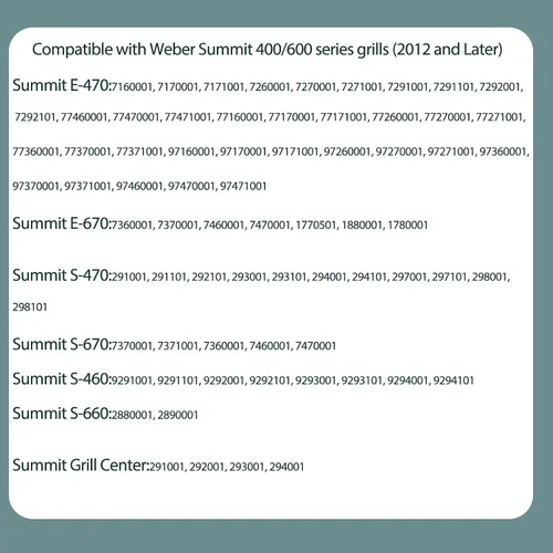 Vista 5 de 91538 Perillas de control iluminadas compatibles con parrillas Weber Summit