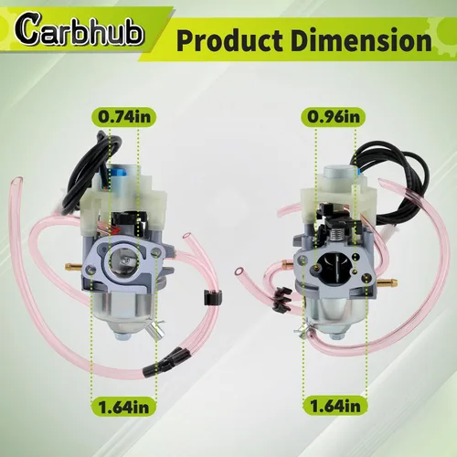 Vista 5 de Carbhub Carburador 16100-ZL0-D66 para Honda EU3000i Generador Carb con juntas Reemplazar 16221-ZH8-801, el carburador reemplaza 16100-Z0V-D12