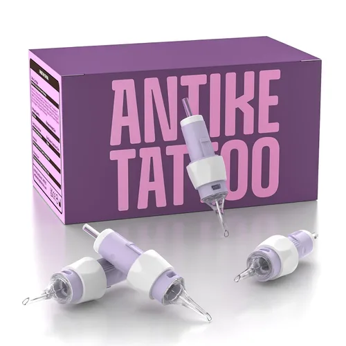 Vista 8 de ANTIKE Clouds Pro - Agujas de tatuaje #10 (1RL) 20 piezas de 0.012 in con repisa de dedo suave Bugpin X-Taper agujas de tatuaje desechables