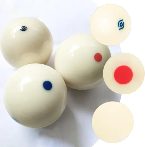 Vista 6 de LIOOBO Bolas de billar profesionales 2 unidades, 2.3 in, grandes, resistentes al desgaste, blancas, para billar y accesorios de mesa de billar