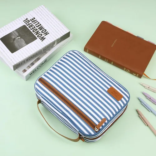 Vista 7 de Mr. Pen - Fundas para la Biblia para mujeres, fundas para bolsas de Biblia, Rayas azules