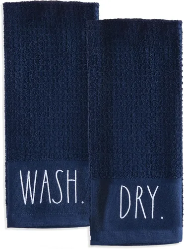 Vista 7 de Rae Dunn Juego de toallas de mano para cocina y baño, 100% algodón, toallas de cocina bordadas, toallas de mano decorativas, Navidad, paquete de 3
