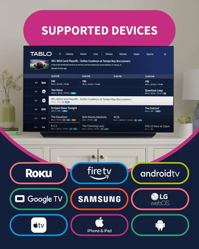 Vista 4 de Tablo TV DVR de 4ª generación de 4 sintonizadores por aire (OTA) y antena de TV interior de 35 millas - Mira, pausa y graba TV en vivo, noticias