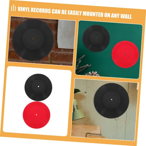 Vista 9 de Soportes de pared para discos de vinilo, 2 unidades, discos de vinilo en blanco, decoración del hogar para bar cafetería