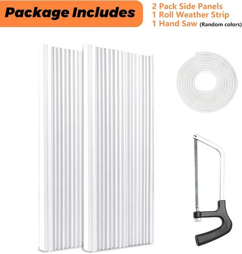 Vista 9 de GCGOODS Paneles laterales de aire acondicionado para ventana con doble capa, kit de panel lateral de aire acondicionado de ventana aislante