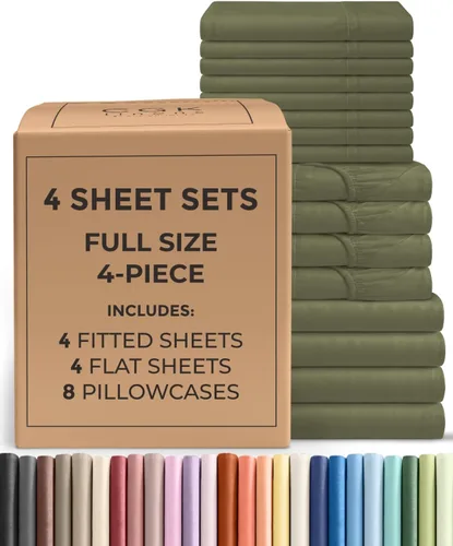 Vista 307 de Pack of 2, Twin Size 3 Piece Sheet Set - Breathable & Cooling - White