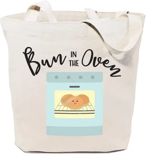 Vista 22 de The Cotton & Canvas Co. Bolsa de compras reutilizable de tela, bolsa para ir al mercado