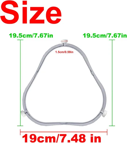 Vista 2 de Anillo giratorio de microondas W11252182 de 7.48 pulgadas, apto para microondas Maytag, sustituye a 8206227, W10435114