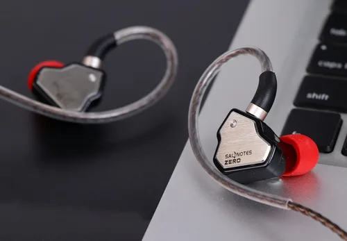 Vista 3 de Linsoul 7Hz Salnotes Zero HiFi 10mm controlador dinámico auricular que se ajusta al oído IEM con diafragma compuesto de metal, placa frontal