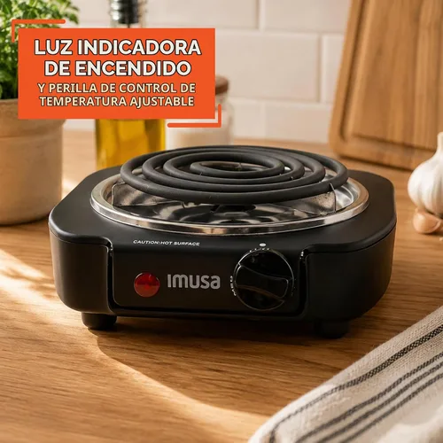 Vista 5 de IMUSA Quemador Eléctrico Individual, Negro