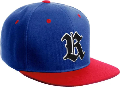 Vista 489 de Daxton Gorra clásica con visera de billete plano con letras del alfabeto inglés antiguo de la A a la Z