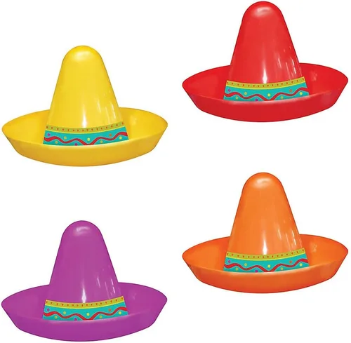 Vista 2 de 8 minisombreros en colores de celebración Cinco De Mayo de 2 in