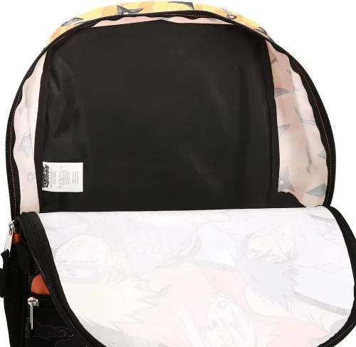 Vista 5 de Naruto Anime Character Print Orange and Black - Juego de mochila de 5 piezas para niños Multi colorido