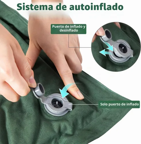 Vista 7 de Night Cat Almohadilla de dormir autoinflable: colchón de camping de espuma viscoelástica individual para senderismo - Cómoda alfombra de camping