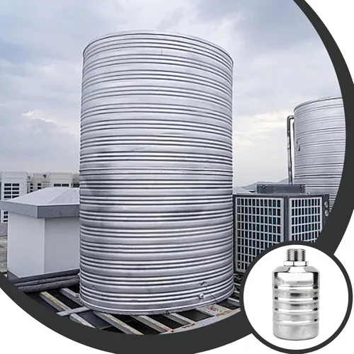 Vista 4 de Válvula de flotador de control automático de nivel de agua, válvula de flotador de agua de acero inoxidable de 1/2 pulgada para tanque, piscina