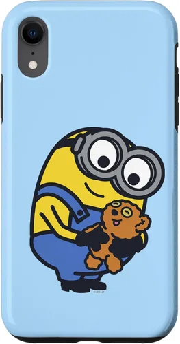 Vista 24 de iPhone 13 Despicable Me Minions Bob Holding Teddy Bear Case