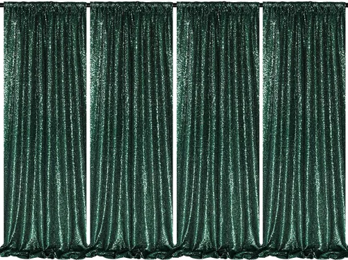 Vista 60 de B-COOL Cortinas de Fondo de Lentejuelas Azul Bebé 2 Piezas 2ftx8ft Fotografía para Fiestas Fondo Brillante Cortinas para Prom Bodas Baby Shower