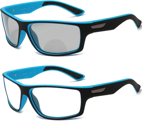 Vista 9 de Gafas de lectura multifocales fotocrómicas deportivas para hombres y mujeres, luz ultraligera transición bifocal, gafas de sol presbípicas