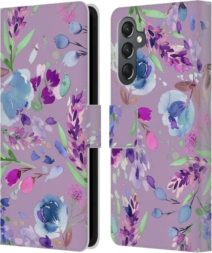 Vista 68 de Head Case Designs Officially Licensed Ninola Abstract Poppies Lilac Floral Leather Wallet Case Compatible with Samsung Galaxy A07 4G