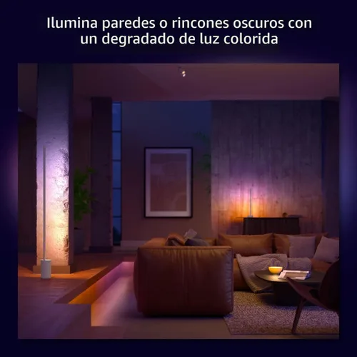 Vista 7 de Philips Hue Lámpara de pie inteligente Signe, color blanco - Luz LED de ambiente blanco y color cambiante - 1 paquete - Interior - Control