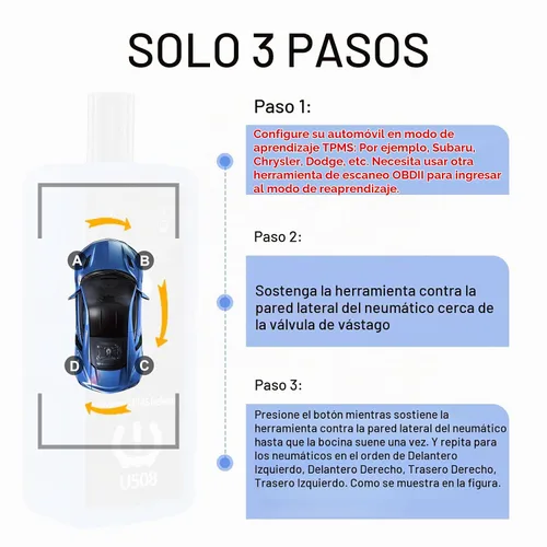 Vista 5 de OBDResource Herramienta de reaprendizaje TPMS, herramienta de programación Tpm, herramienta de reinicio de sensores, herramienta de activación