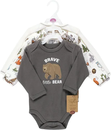 Vista 2 de Touched by Nature Unisex Baby Organic Cotton Long-sleeve Bodysuits