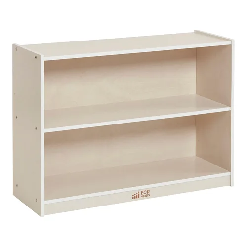 Vista 12 de ECR4Kids Gabinete de almacenamiento móvil de 2 estantes, muebles de aula, lavado gris