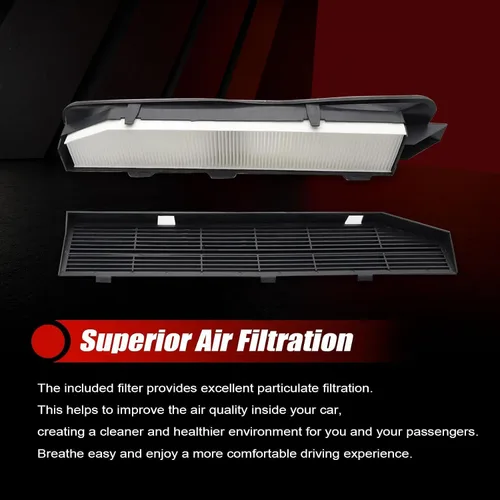 Vista 6 de FZJDSD Kit de carcasa y filtro de aire de cabina negro compatible con Jeep Grand Cherokee 1999-2010# 82208300 82208300K ACC Juego de filtros