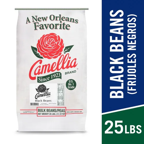 Vista 3 de Camellia Brand Frijoles negros, bolsa a granel de 25 libras Frijoles negros secos prémium de grado estadounidense No. 1 Triple limpieza