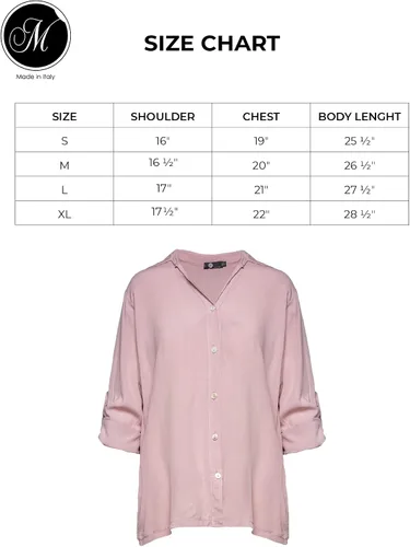 Vista 4 de M Made in Italy Camisa abotonada con mangas enrollables para mujer