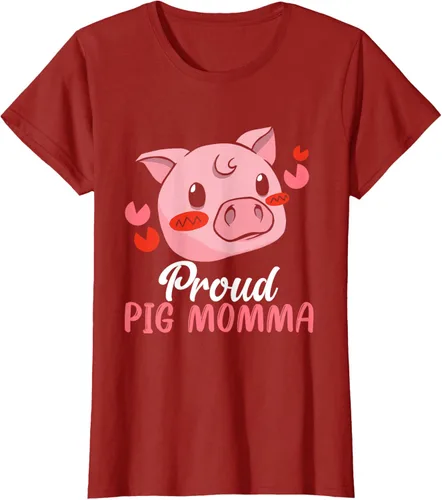 Vista 7 de Mini Pig Momma - Camiseta para mujer con diseño de cerdo en miniatura para mujer, Negro