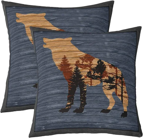 Vista 28 de Juego de 2 fundas de almohada con estampado de piel de vaca de 16"x16", fundas de cojín de piel de vaca para sala de estar, dormitorio, casa