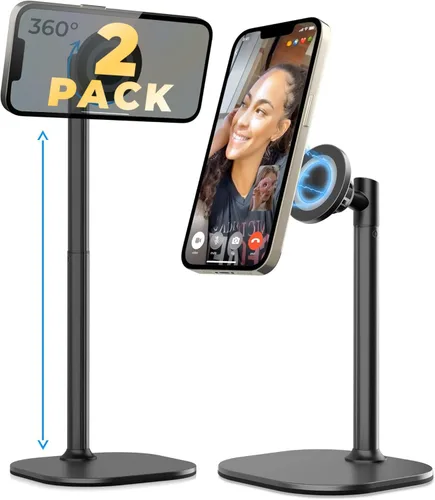 Vista 9 de COOPER MagStand, Soporte Magnético Ajustable para iPhone para Escritorio y Soporte para Teléfono para Grabación de Video, Compatible con MagSafe
