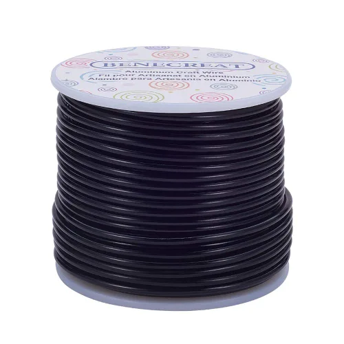 Vista 52 de BENECREAT -Alambre de aluminio para joyería de calibre 9, 55 pies, alambre metálico flexible para esculpir, ideal para manualidades de Halloween
