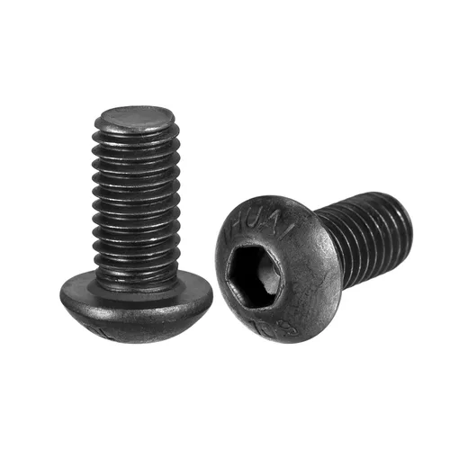 Vista 20 de uxcell Tornillos de cabeza de botón hexagonal M8x40mm Tornillos de acero de aleación 10pcs