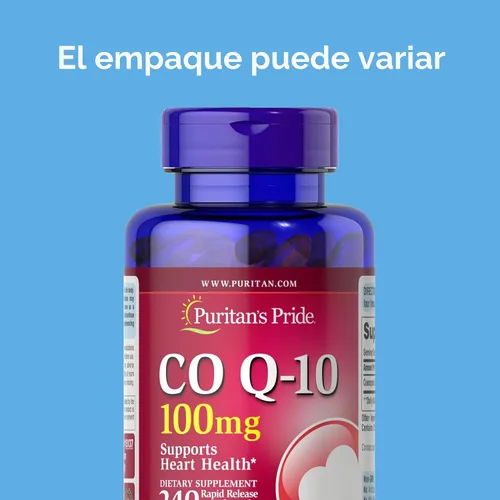 Vista 2 de Puritan's Pride Q-SORB Co Q-10 240 cápsulas blandas de alivio rápido de 0.0035 oz
