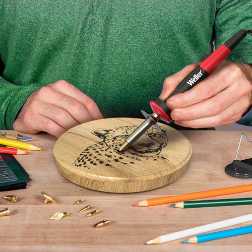 Vista 2 de Weller Crea tu propio kit de proyecto de quema de madera, 28 piezas - WLPROWB128A