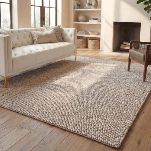 Vista 13 de SAFAVIEH Natura Collection - Alfombra decorativa, 2 x 3 pies, color beige, mezcla de lana hecha a mano, diseño texturizado, ideal para pasillo