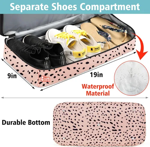 Vista 2 de Gym Bag for Women Weekender Bag with Waterproof Shoe Compartment Sports Travel Duffel 3pcs Set Carry On Overnight Bags for Business Trip Travel Gym