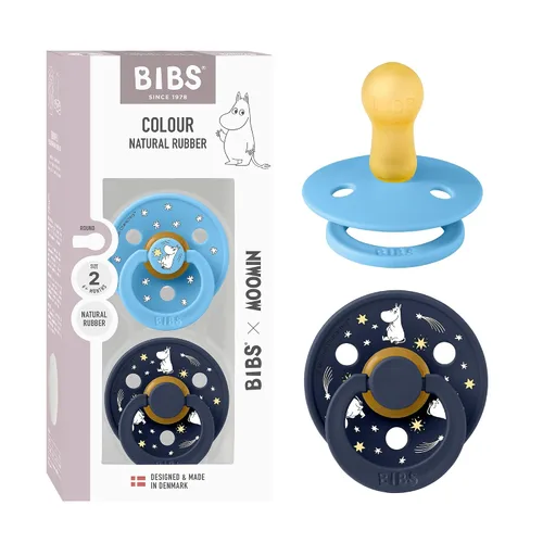 Vista 27 de Moomin x BIBS - Chupete de color, 0 a 6 meses, paquete de 2, redondo Marfil/rosa polvoriento