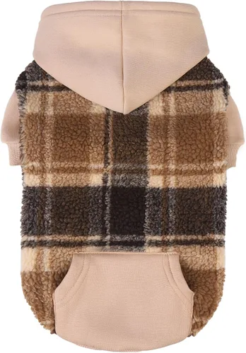 Vista 15 de PUPTECK Sudadera con Capucha para Perro Sudadera para Cachorro Suéter Cálido para Perro Ropa de Invierno Abrigos para Clima Frío para Perros Negro