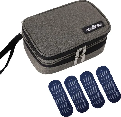 Vista 13 de apollo walker Funda de viaje para enfriar insulina, enfriador de medicamentos diabéticos aprobado por la TSA con bolsas de hielo y forro aislante